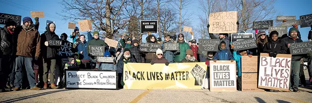 Martin Luther King Jr. Day rally at Burlington High School - JAMES BUCK
