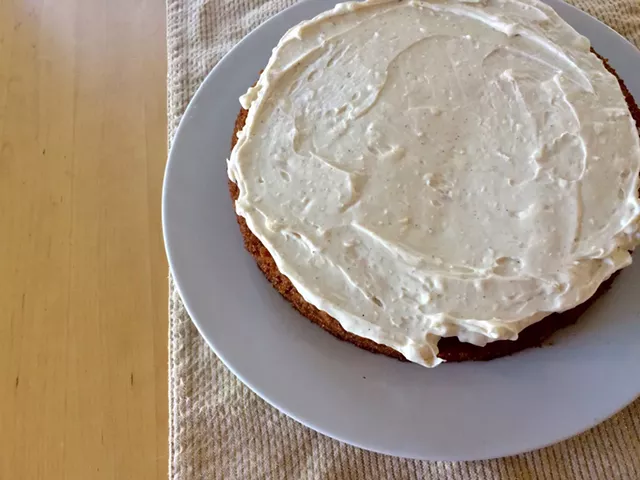 Maple-Carrot-Apple Cake With Spiced Cream Cheese Frosting - SUZANNE PODHAIZER