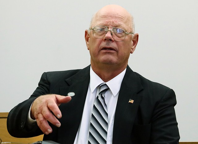 Norm McAllister testifying Friday - GREGORY J. LAMOUREUX/COUNTY COURIER