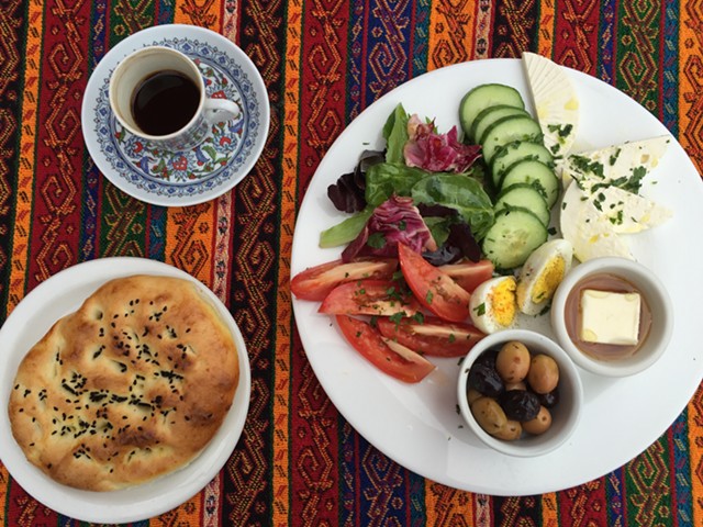 Mediterranean breakfast plate at Istanbul Kebab House - SALLY POLLAK