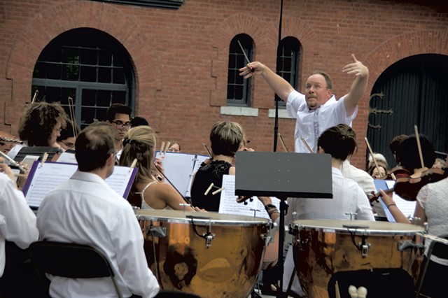 Michael Dabroski conducting at the Vermont Mozart Festival - COURTESY OF STEPHEN MEASE