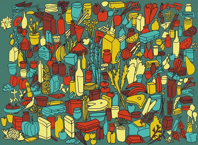 Mural concept by Abby Manock for City Market - COURTESY OF CITY MARKET/ONION RIVER CO-OP
