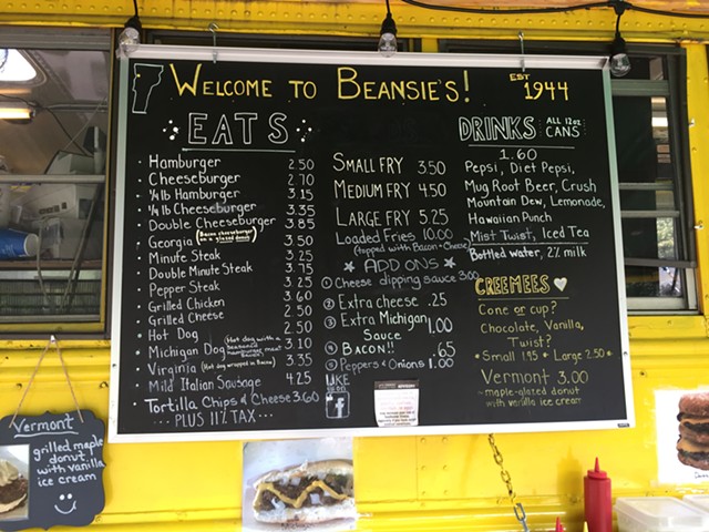 Beansie's menu - SALLY POLLAK