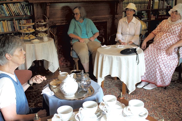 Suzanne Boden (left) and guests at an Austen weekend - JULIA SHIPLEY