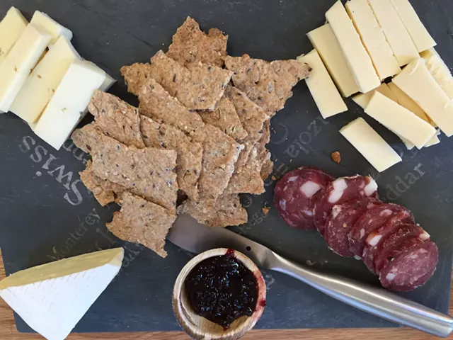 Cheese board at Mad River Taste Place - SALLY POLLAK
