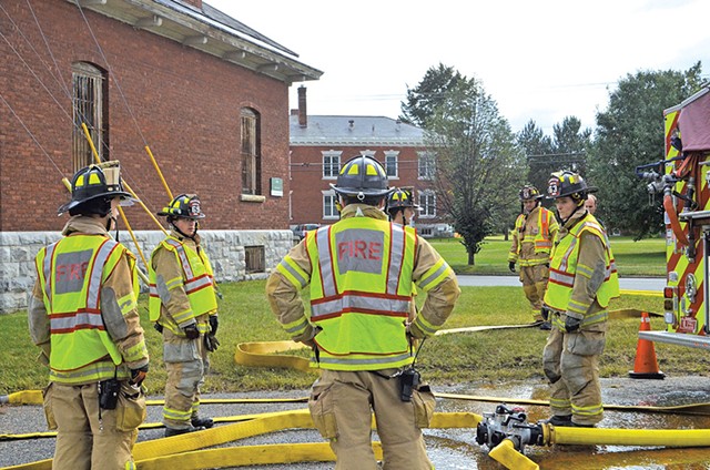 Student firefighters at a training - MOLLY WALSH