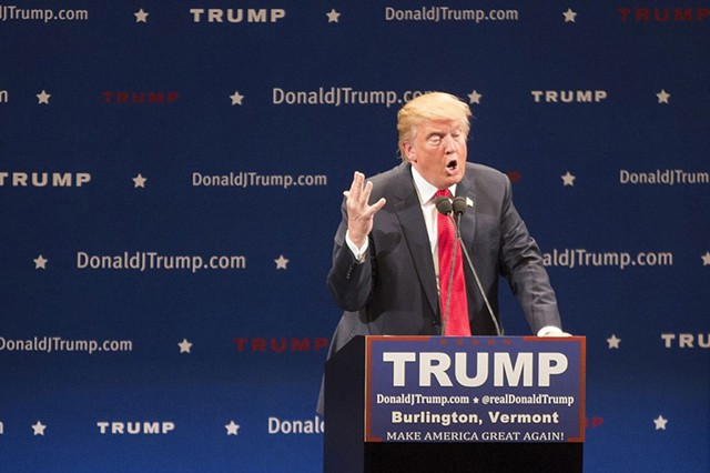 Donald Trump in Burlington last year - FILE: JAMES BUCK