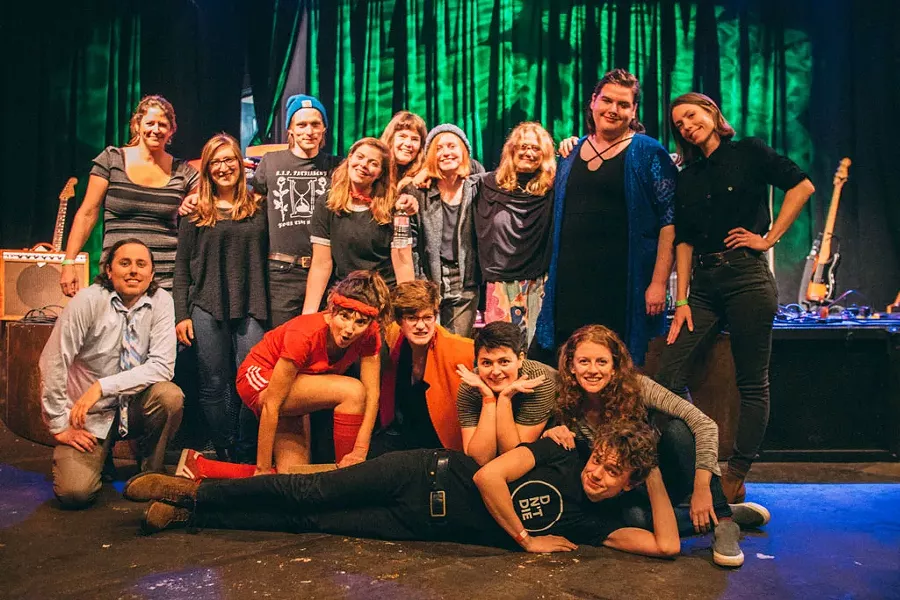 Top row, left to right: Rachel Capobianco, Alyssa Solomon, Joshua Speers, Abbie Morin, Emily Harrington, Liz Stafford, Katy Hellman, Shawn Corey and Laura Keating. Bottom row, left to right: Steven Lebel, Caroline Rose, Megan Rice, Jenna Brower, Betsy Rose Besser and Willoughby Morse - COURTESY OF KAYHL COOPER