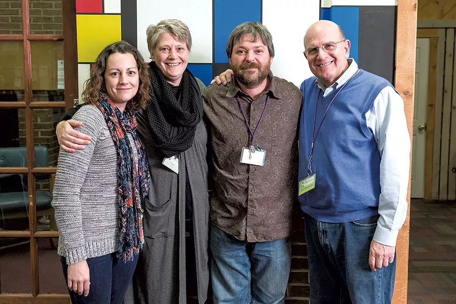 Turning Point Center staff, left to right: Kelly Breeyear, Sara Glasgow, Ken Johnson and Gary De Carolis - OLIVER PARINI