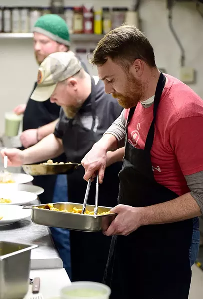 Chef Mike Giffune and staff - JEB WALLACE-BRODEUR