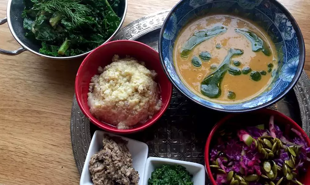 Dishes from Tulsi Tea Room in Montpelier - COURTESY OF TULSI TEA ROOM
