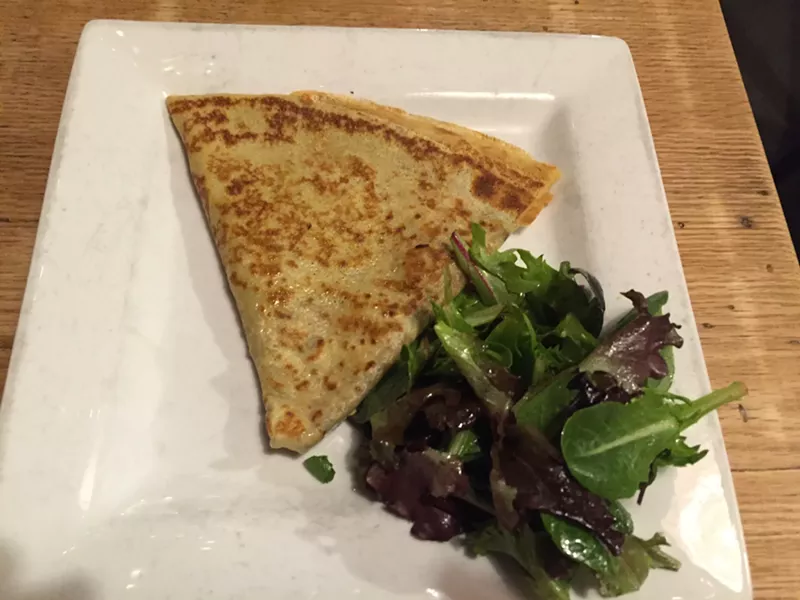 Cheesy-pesto crepe - SALLY POLLAK