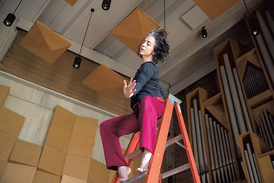 Clare Byrne rehearsing in the UVM Recital Hall - JAMES BUCK