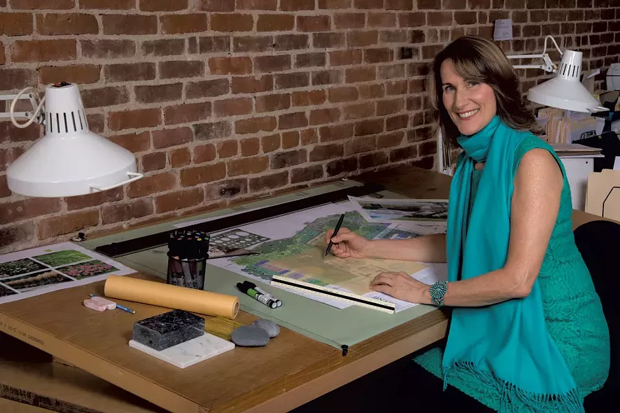 Landscape architect Cynthia Knauf in her office - COURTESY OF CYNTHIA KNAUF