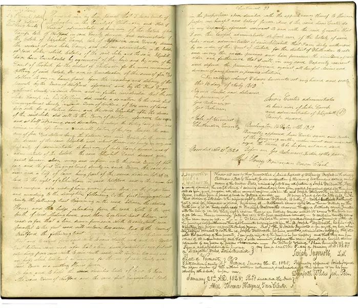 The Curtis Deed of 1819 - COURTESY OF THE TOWN OF WESTFORD