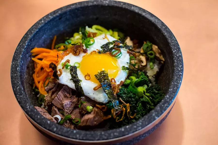 Stone bowl of bi-bim-bap - JAY ERICSON