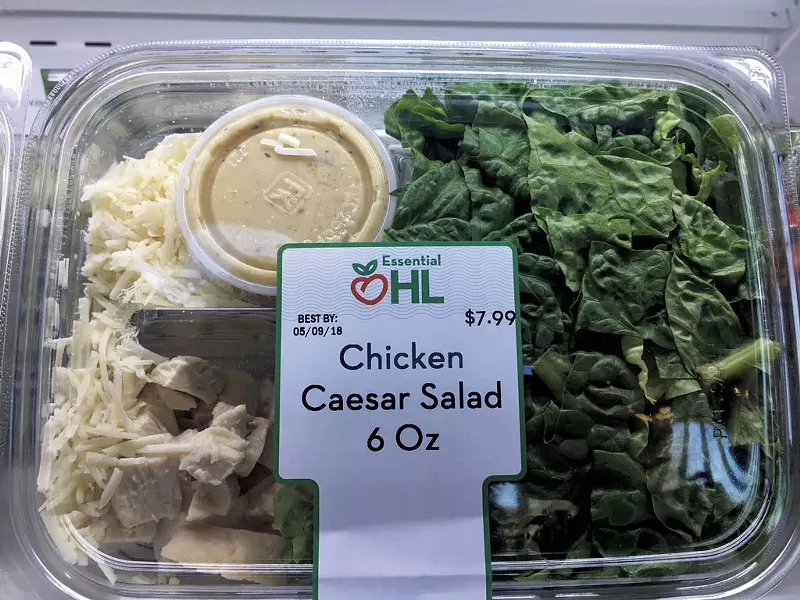 Chicken Caesar salad, now available at Healthy Living Café at ECHO - COURTESY OF HEALTHY LIVING MARKET & CAFÉ