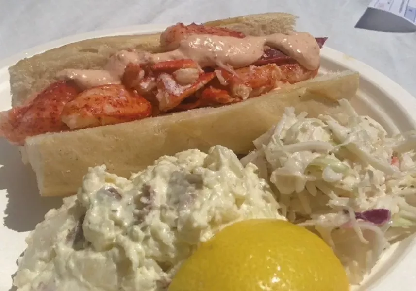 Lobster roll at Steamship Pier Bar & Grill in North Hero - COURTESY OF WALTER BLASBERG