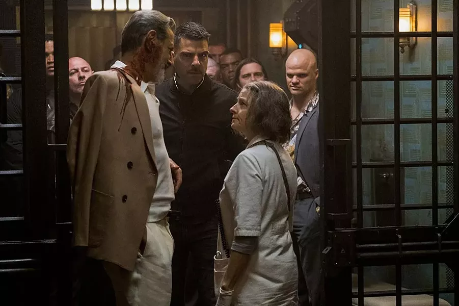 PANIC ROOMS Foster stars and Goldblum briefly appears in this story set in a getaway where all the guests dread one man’s arrival.