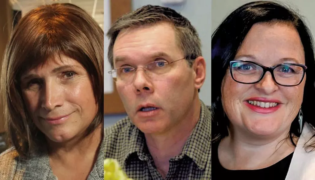 Left to right: Christine Hallquist, James Ehlers, Brenda Siegel - MATTHEW THORSEN; FILE: JEB WALLACE-BRODEUR