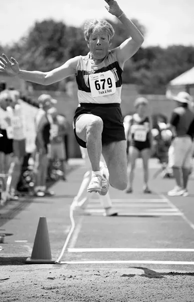 Elliot Burg, "Barbara Jordan, 80, Long Jump"