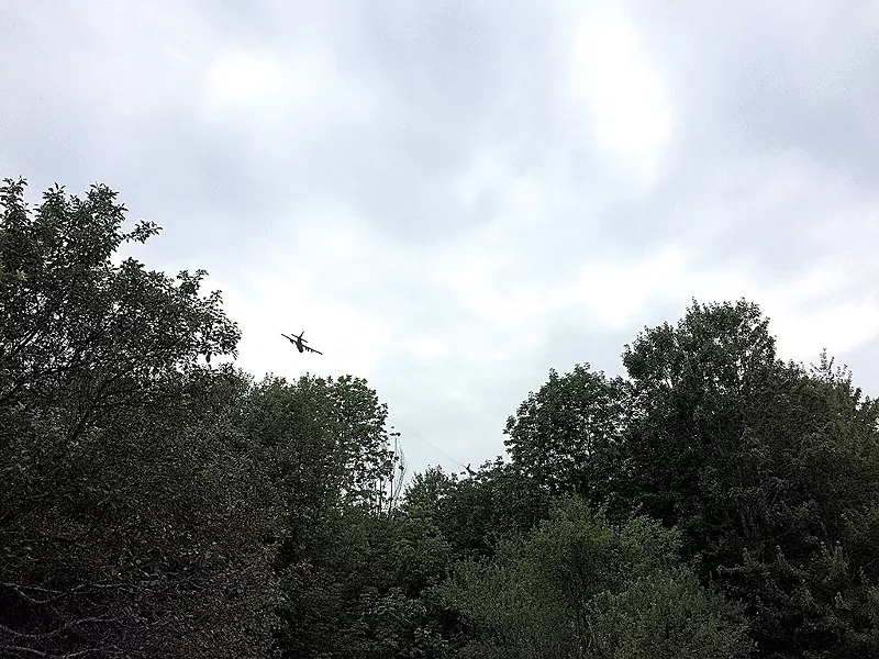 A C-130H cargo plane in Underhill - COURTESY OF ANDY CHAMBERLIN