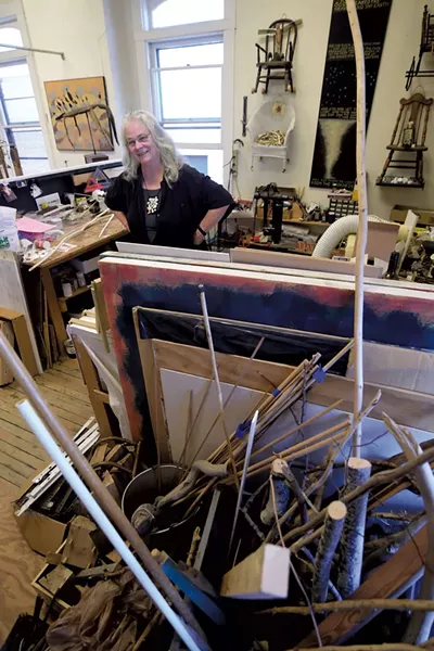 Janet Van Fleet in her studio - JEB WALLACE-BRODEUR