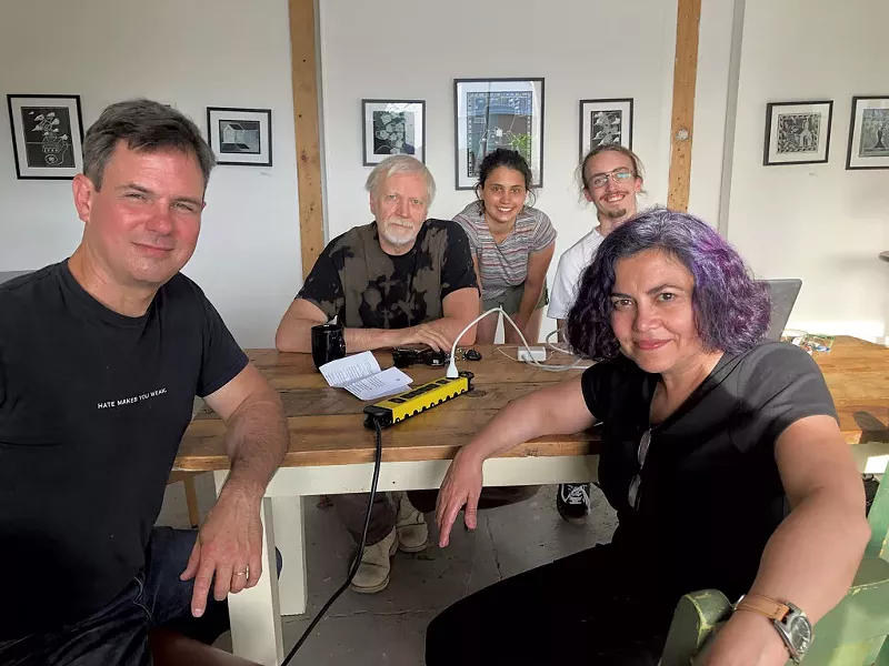 From left: Jim Lockridge, Paul Schnabel, Ilana Wagener, Jake Yeomans and Tina Escaja - COURTESY OF JEAN WALTZ