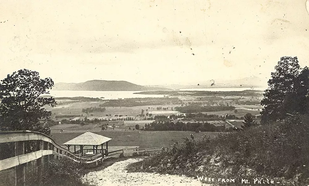 Postcard of Well Spring Shelter on Mount Philo - COURTESY OF RUTH GAREN