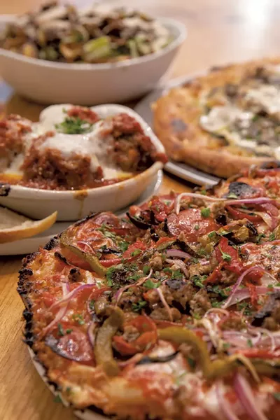 Pepperoni-and-sausage thick crust and more at Pizza 44 - JAMES BUCK