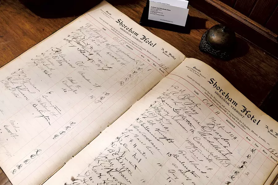The Shoreham Inn and Pub guest book - BEAR CIERI