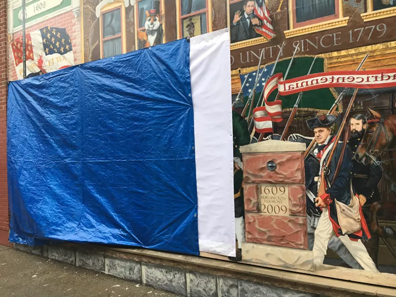 A recent change made to the Burlington mural - FILE: MATTHEW ROY