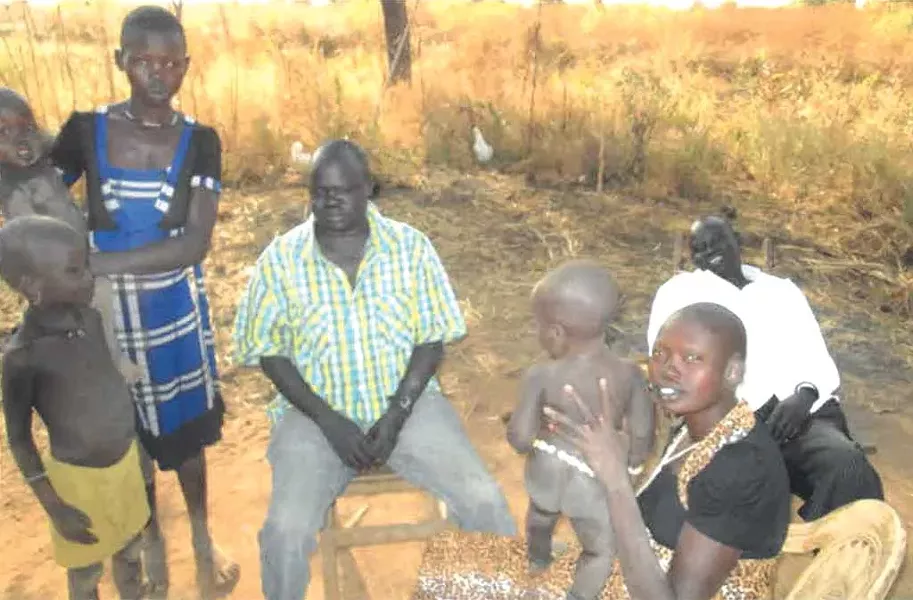 Silic Yiel Nai (center) in South Sudan, 2016