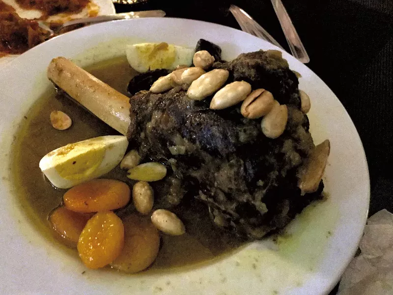 Lamb-shank tagine at Little Morocco Café - SALLY POLLAK