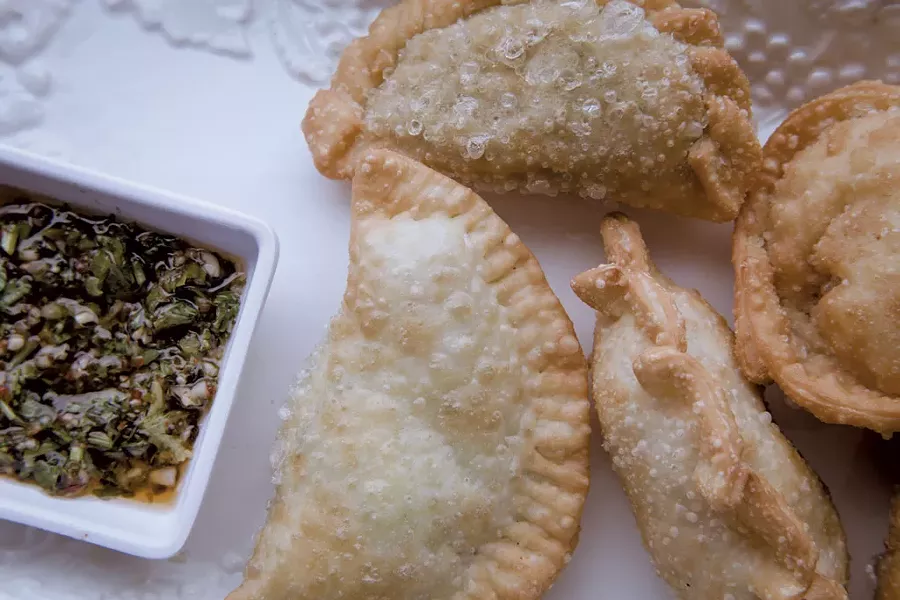 Vegetarian empanadas at Dale Boca Café - LUKE AWTRY