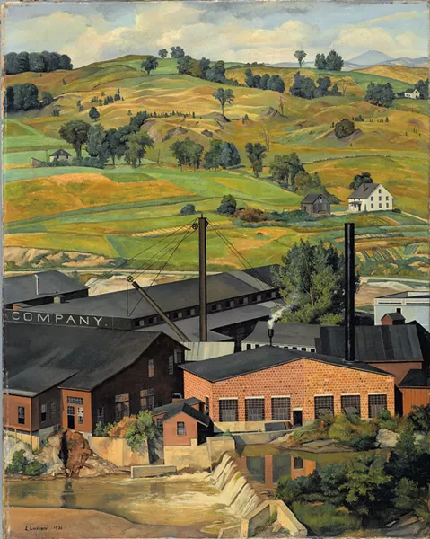 "A Barre Granite Shed" by Luigi Lucioni