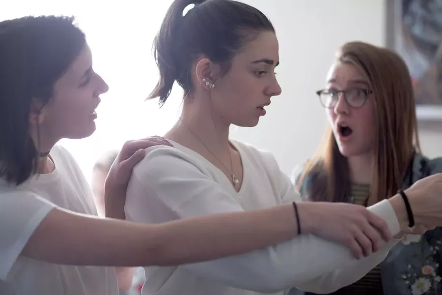 Students rehearsing at Youth Opera Workshop of Vermont