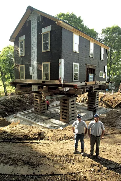 Norman and Jason Messier on-site in Colchester - MATTHEW THORSEN