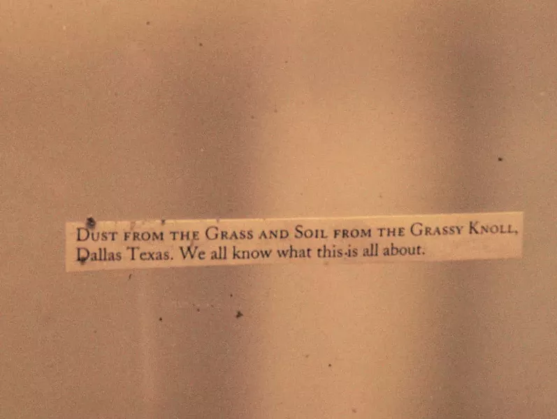 Dust from the Grassy Knoll, Dallas, Texas - MOLLY ZAPP
