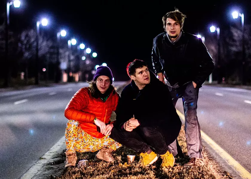 From left: James Muschler, Mike Wilbur and Wenzl McGowen of Moon Hooch - COURTESY OF LUKE AWTRY