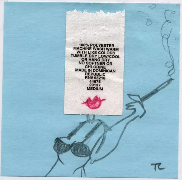 "A Post-it shirt label" - COURTESY PHOTO