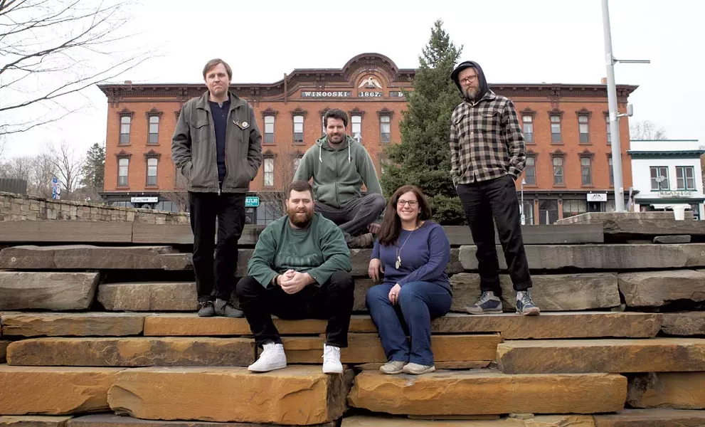 The Waking Windows team, from left: Paddy Reagan, Brian Nagle, Matt Rogers, Ali Nagle and Nick Mavodones - COURTESY OF WAKING WINDOWS