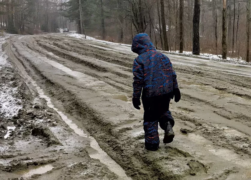 Walking the muddy gap road - COURTESY OF MELANIE HALL