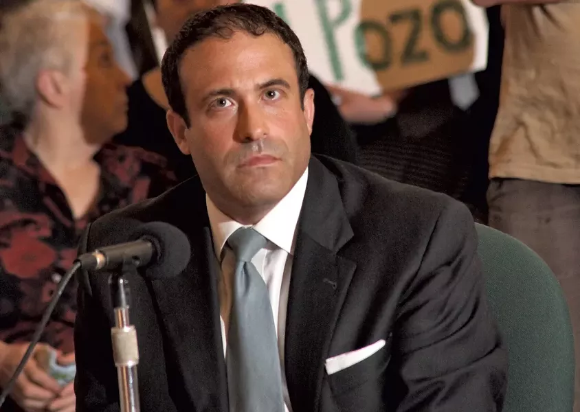 Brandon del Pozo at Monday's city council session - MATTHEW THORSEN