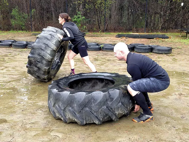 Jessica Hopper and Caleb Vallencourt training at the Edge Sports & Fitness - MOLLY WALSH