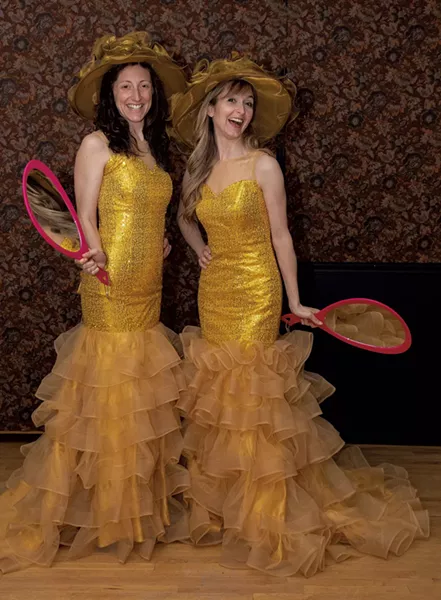 Heather Jones as Dorothée (left) and Abigail Paschke as Noémie - Costumes by Debbie Anderson - PHOTO BY MIKE KELLOGG