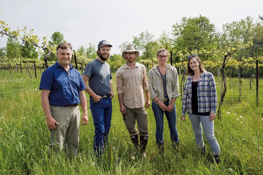 From left: Juan Alvez, Mike Kirk, Ethan Joseph, Marion Bourgault-Ramsay and Meredith Niles - OLIVER PARINI
