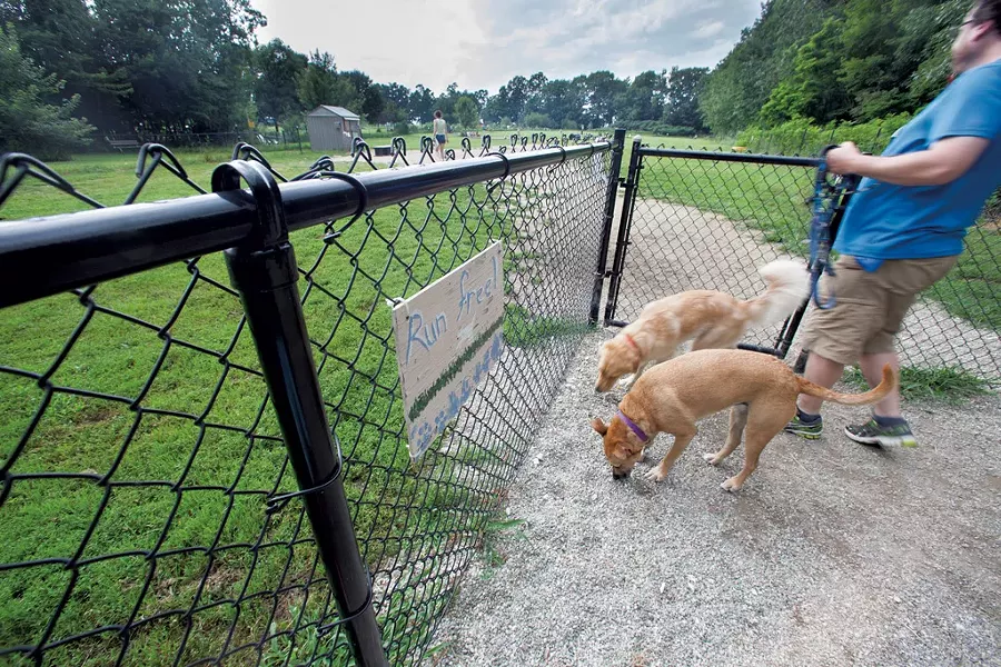 A sign in the park reads "Run Free" - JAMES BUCK