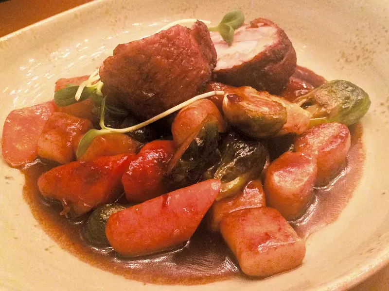 Roasted guinea hen at Restaurant Lyvano - MOLLY ZAPP