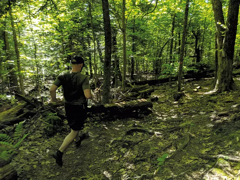 Adam Valastro running down Prospect Mountain - COURTESY OF TAYLOR DOBBS
